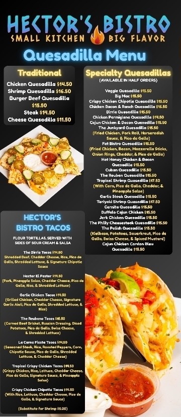 Hector's Bistro Menu