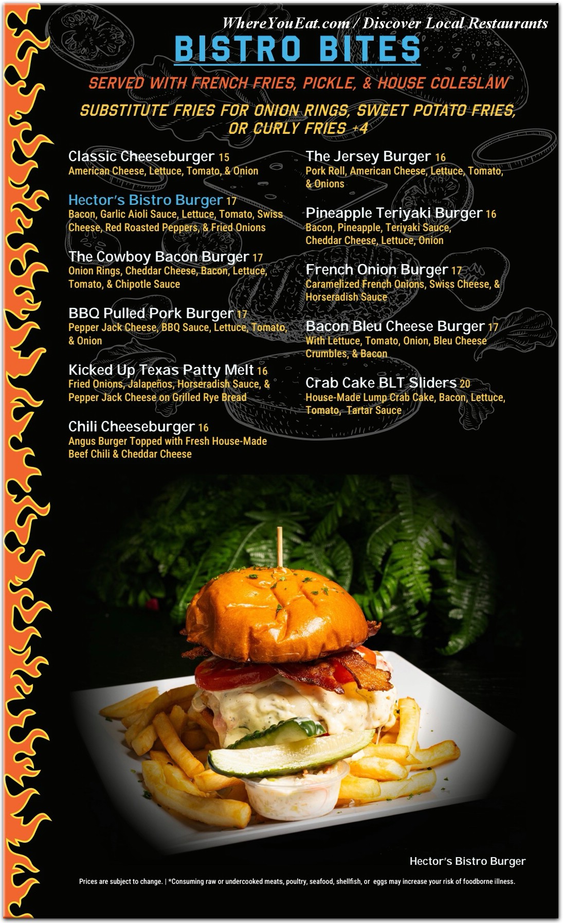 Hector's Bistro Menu